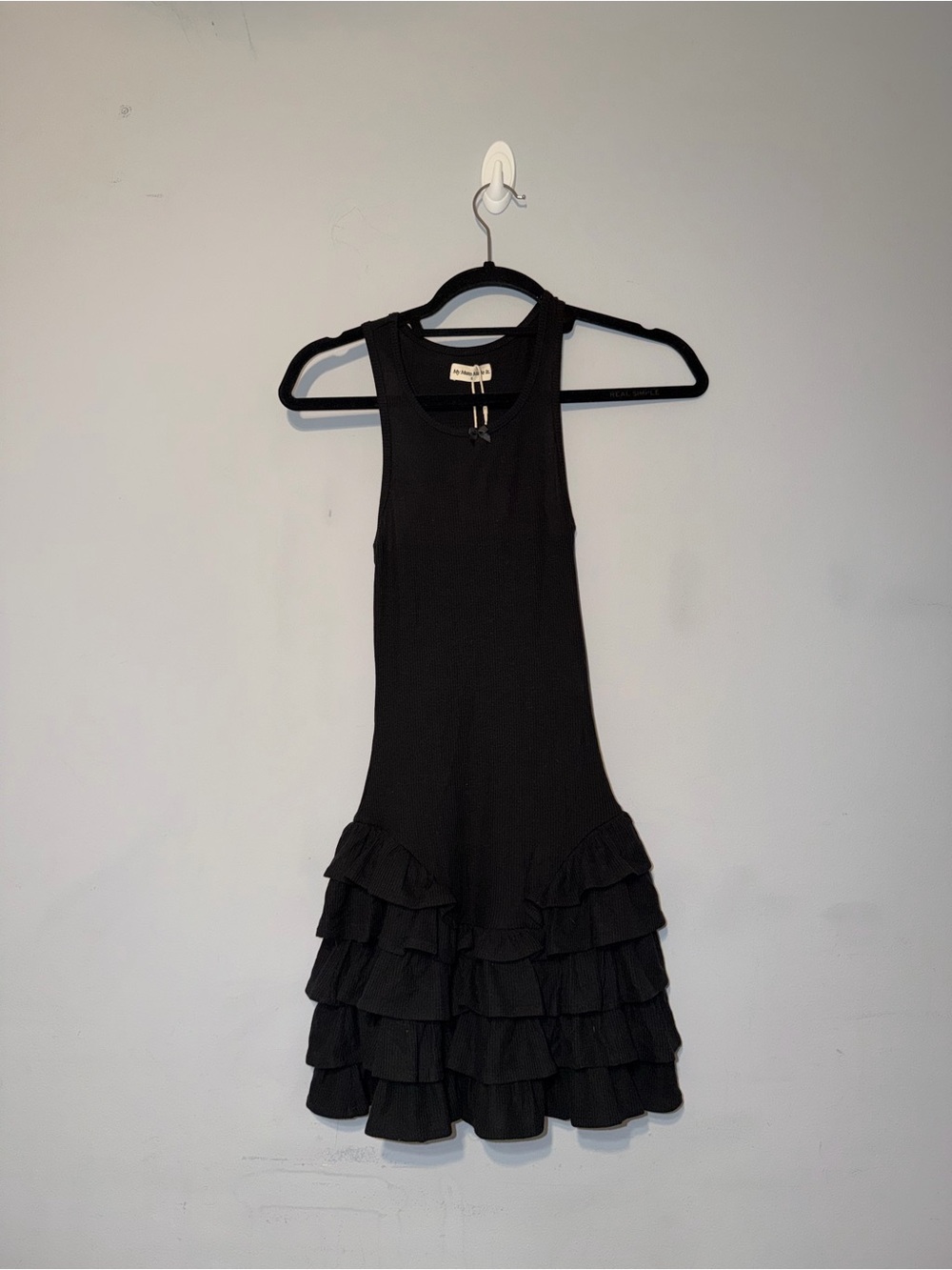 NWT My Mum Made It Frill Tank Ruffle Black Dress